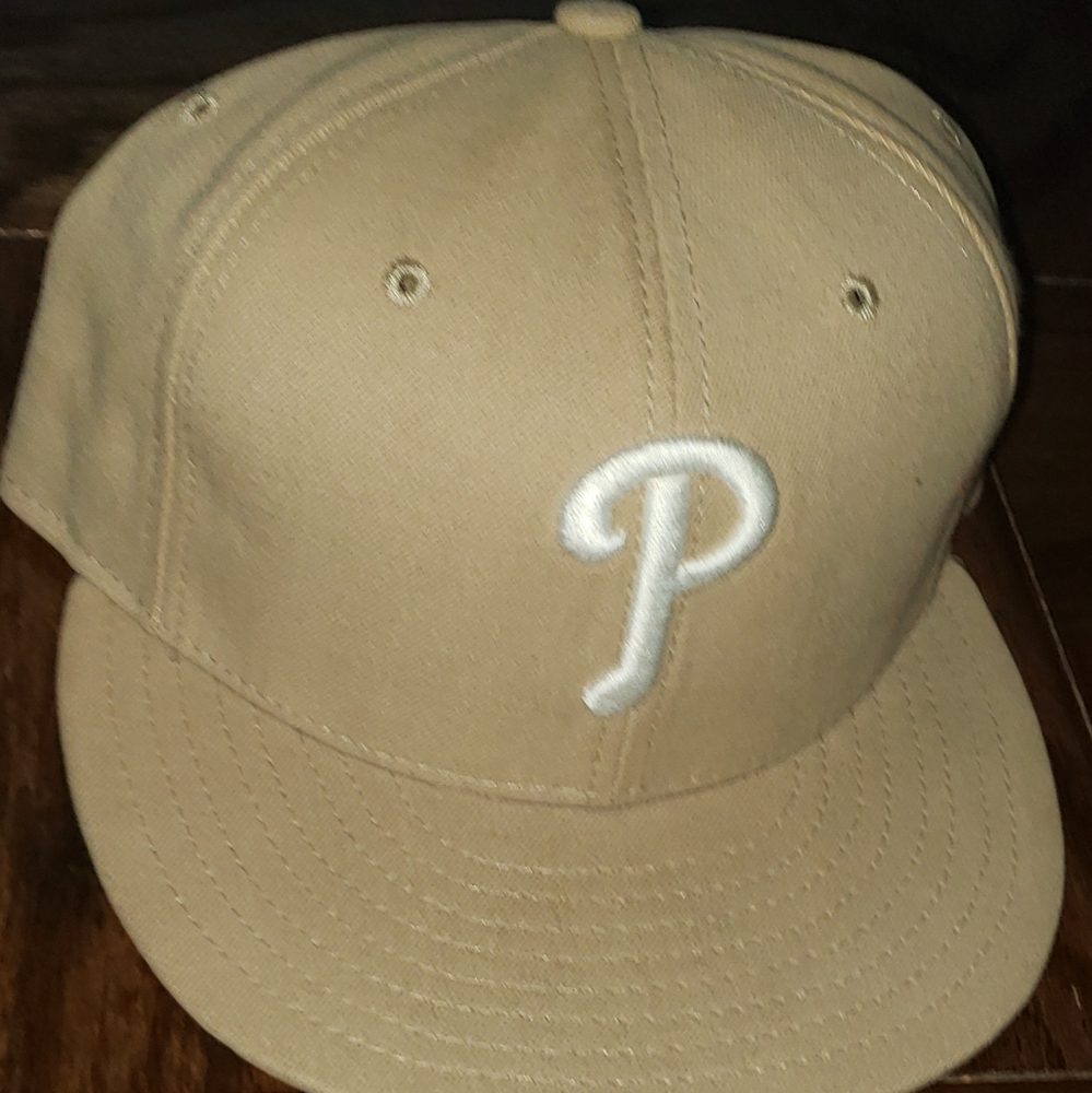 New Era Tan Phillies Fitted Hat 7 1/8